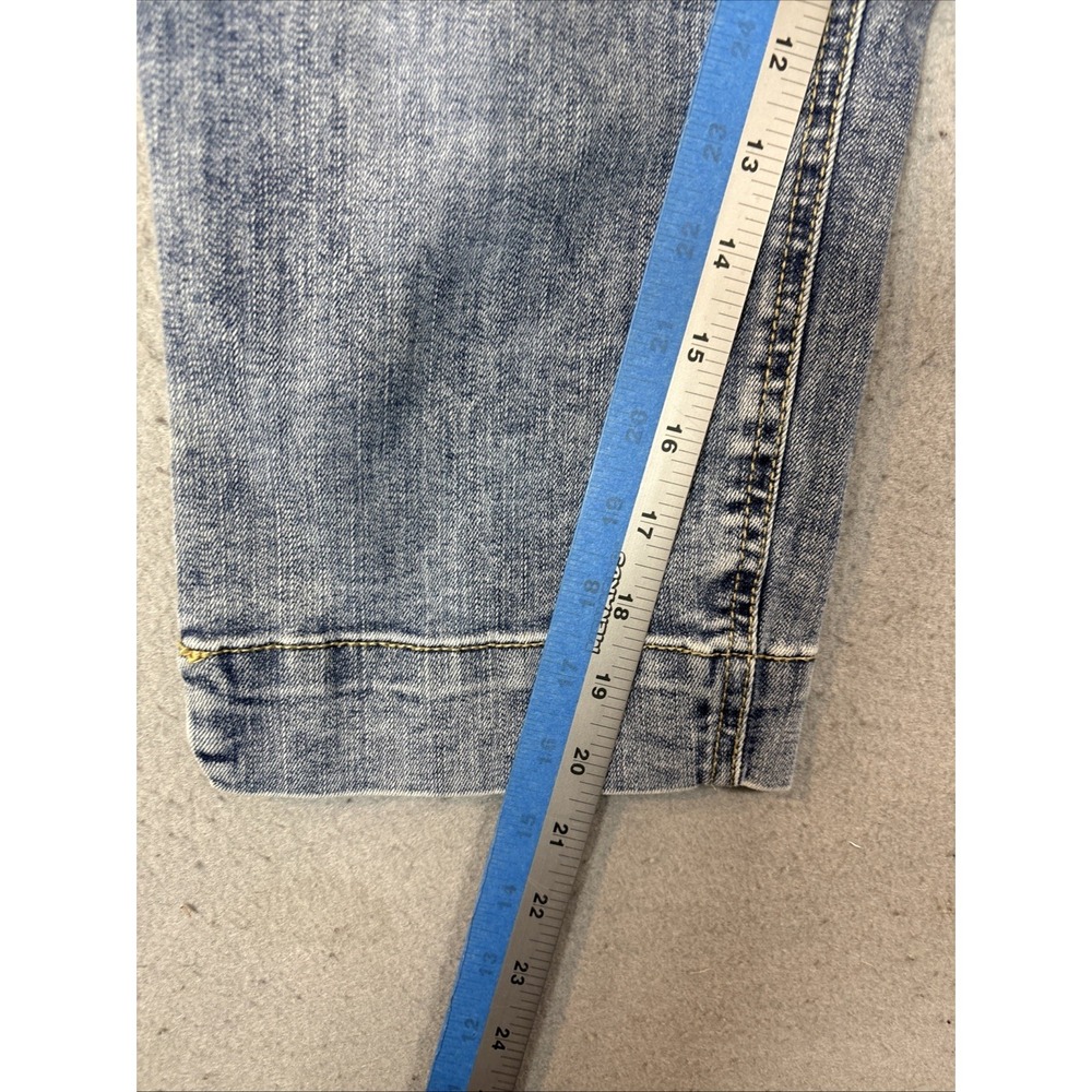 Maurice Cropped Jean Capri Pants Denim Slant Pockets Size 12 - Picture 8 of 9